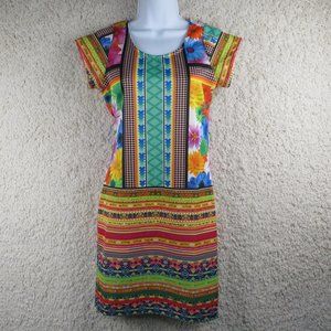 5th & Love* Women's Short Sleeve Ballet Neck Pullover Floral Midi Dress~ Medium